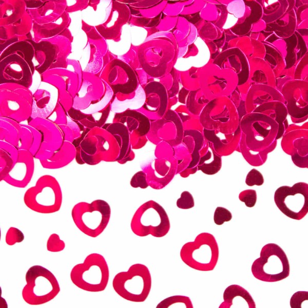 Tischkonfetti Herzen pink