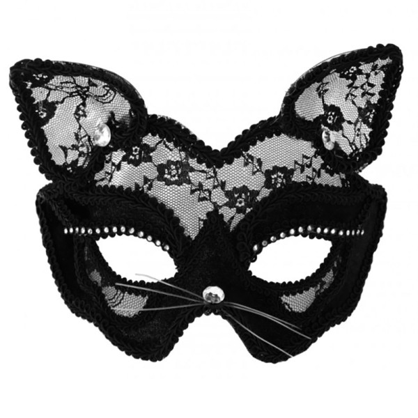Augenmaske Katze schwarz