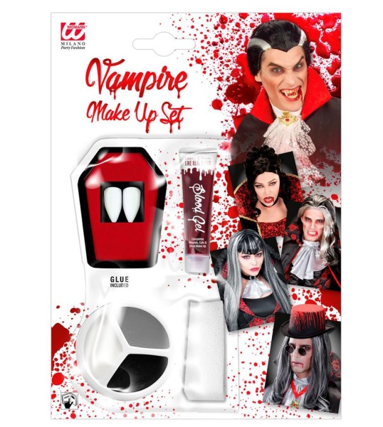 Vampirschminke Set mit professinellen Zähnen