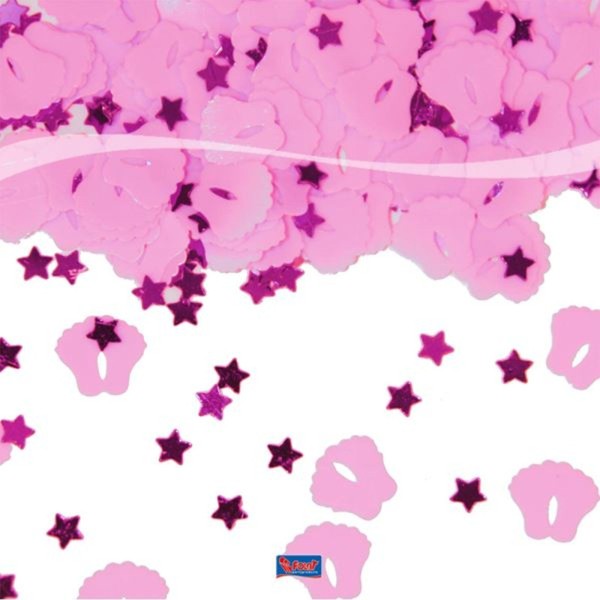 Tischkonfetti Baby-Füsse rosa