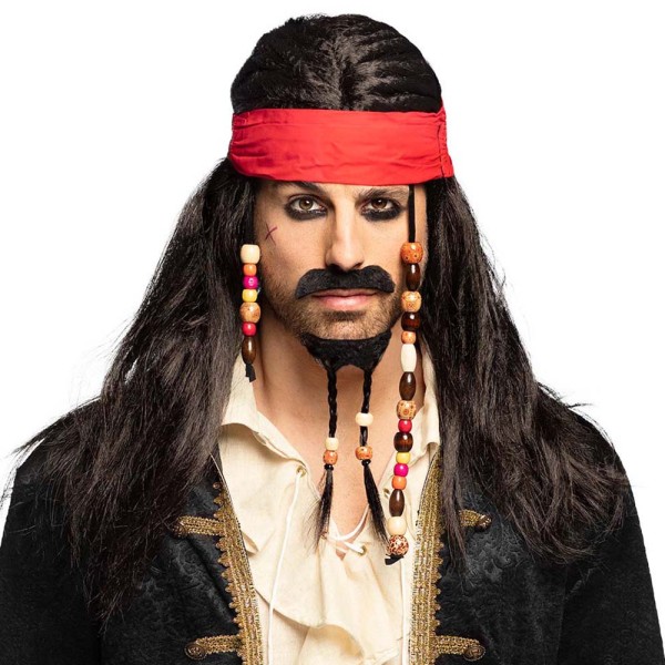 Perücke und Bart für eine Piraten-Verkleidung