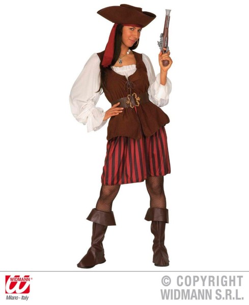 Kostüm Damen Piratin Kleid 5-tlg. Pirat