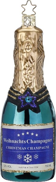 Christbaumschmuck Champagne blaugrün 12.5cm