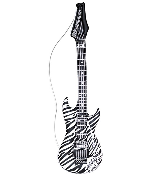 Aufblasbare Luftgitarre Zebra 105 cm
