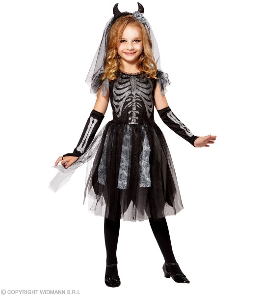 Mädchen Halloweenkostüm Skelett