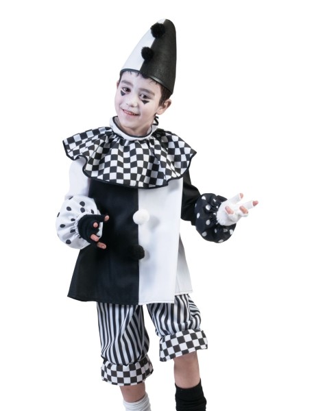 Pierrot Pedrolino Kostüm Kinder