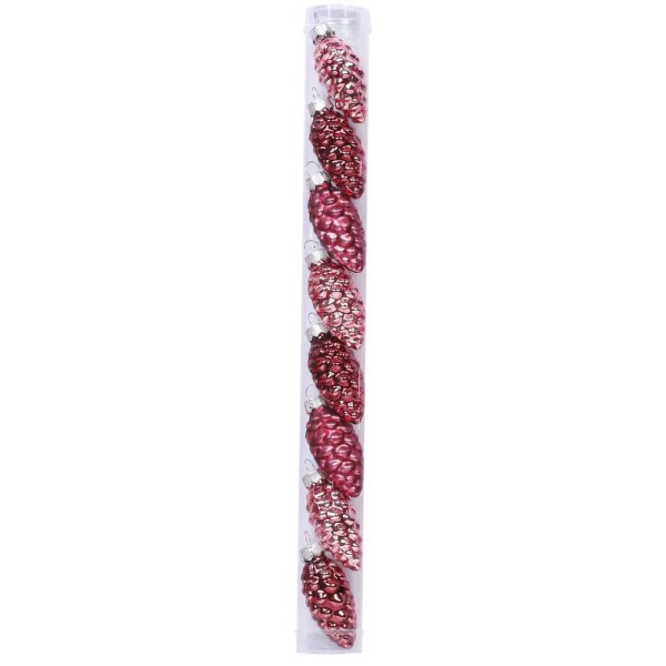 Mini-Zapfen 8 Stk 5cm Berry Kiss