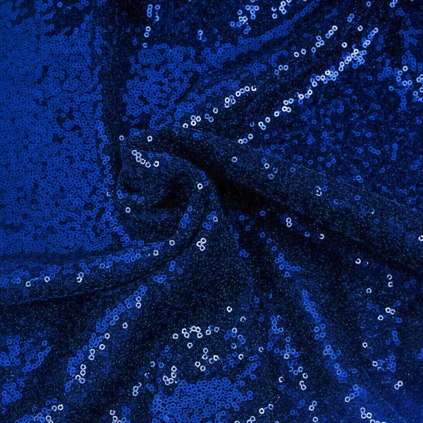 Paillettenstoff blau intensiv 
