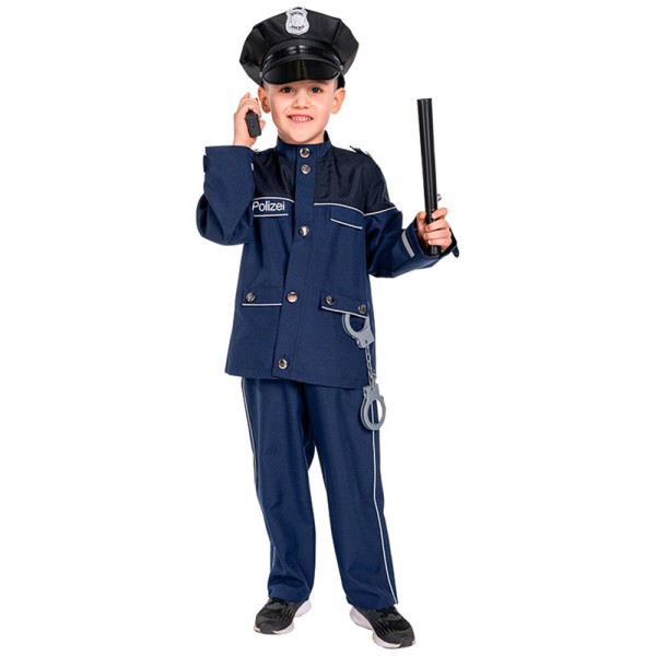Kinderkostüm Polizist blau Polizei