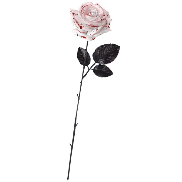 Rose weiß blutig 42 cm