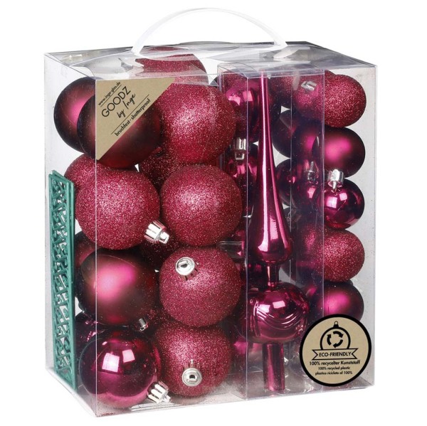 Weihnachtskugeln Kunststoff 39 Stk 4,6 cm Berry Kiss