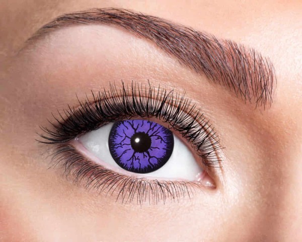 Kontaktlinse mit Sehstärke Monster violet
