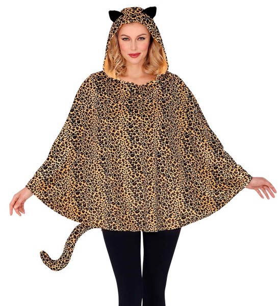 Poncho Leopard Damen
