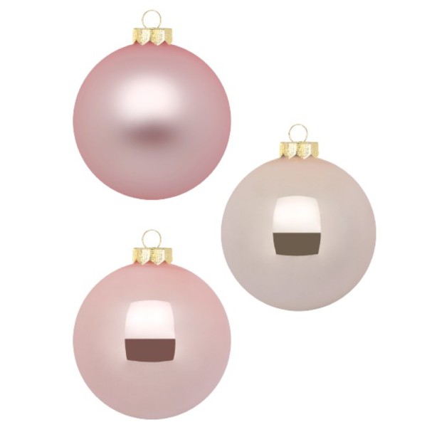 Weihnachtskugeln 6 Stk 10cm Pearly Rose