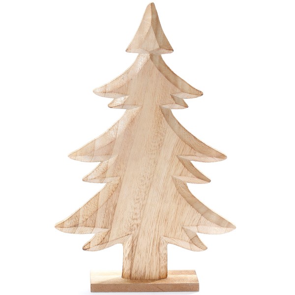 Schöner Holzbaum als Dekoraion an Weihnachten