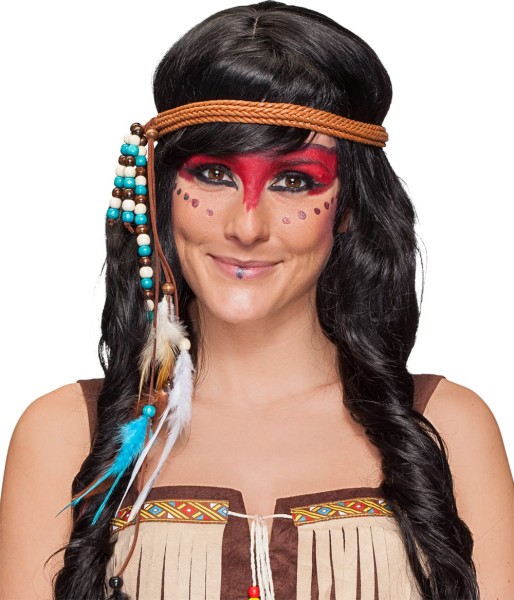 Indianerin Kopfband mit Schmuck