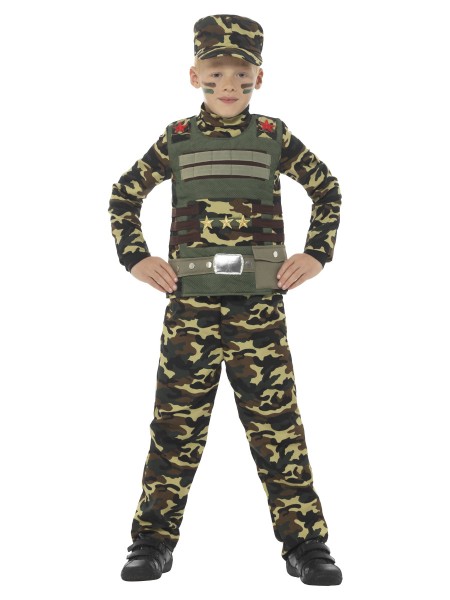 Camouflage Military Kostüm Army Soldat Kinder